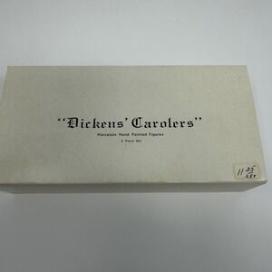 Dickens Carolers Porcelain Hand Painted Figures 3 Piece Set Christmas Decor